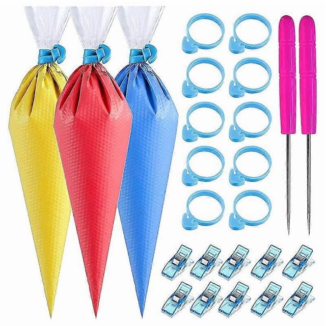 122Pcs Tipless Piping Bags - 100Pcs Disposable Pastry Bag for Cookies