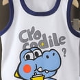 thumbnail image 5 of enyan Toddler Baby Boy Summer Outfit Short Sleeve Letter Print T Shirt Top and Casual Shorts Set Cute Clothes 3 6 12 18 Months 2T Clothes Toddler Sets for Boys Sky Blue,12-18 Months, 5 of 5