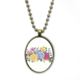 thumbnail image 1 of Verde planta flor de crisantemo Collar Colgante de cadena vintage Colección de joyas colgantes Unbranded M, 1 of 3