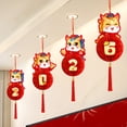 thumbnail image 4 of Dserhfy 4 Pcs Chinese New Year Hanging Lantern Decoration Red Lucky Paper Honeycomb Lantern for Spring Festival Celebration, 4 of 8