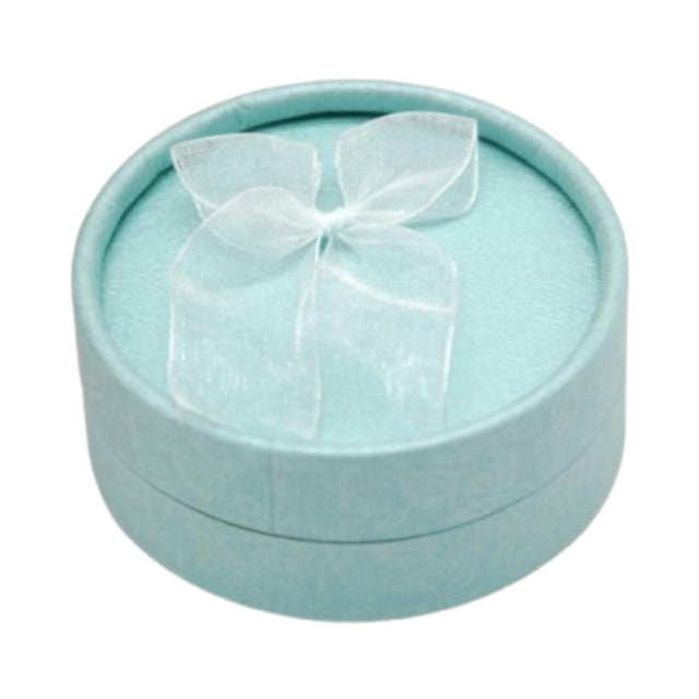 Caja de regalo para joyería, caja para anillo, colgante, pendiente, escaparate de almacenamiento, collar, caja de regalo, caja de embalaje de regalo Azul claro