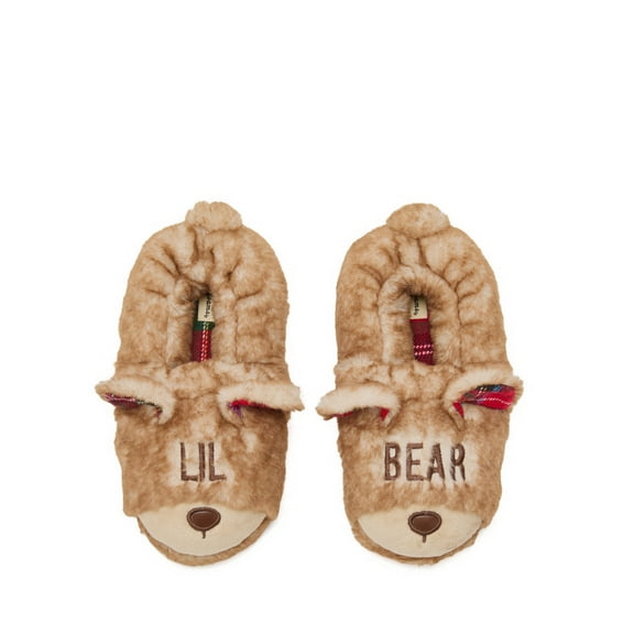 Dearfoams Kid's Lil Bear Closed Back Slipper