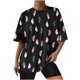 thumbnail image 2 of Blusa de manga corta con estampado de cuello redondo informal para mujer a la moda, Tops de verano OAVQHLG3B Store lin121212, 2 of 4