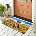 thumbnail image 3 of Vintage Jack Russell Terrier Says Hello Mother's Day Summer Sunflower Field Doormat Parson Jack Dog Lover Indoor Outdoor Welcome Mat - 12005, 3 of 5