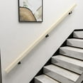 thumbnail image 1 of Solid Wood Handrail White Finish, Pine No-Slip Stair Handrail 1.5-12ft Stair Railing Wall Mounted Barrier-Free Staircase Grab Bar for Elderly Safety Support Rod for Home Interior Loft Corr(Size:5ft), 1 of 1