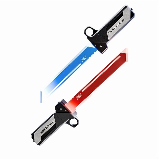 SIYTUAU Retractable Light Up Toy Sword With Dual Color Led Motion Activated Extendable Light Saber For Kids Retractable Toy Sword