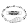 thumbnail image 1 of MedicEngraved Stainless Steel Custom Medical Alert Bracelet - 6mm Infinity Link, 1 of 7
