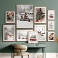 thumbnail image 2 of Árbol de Navidad escena de nieve de invierno, bosque, Papá Noel, trineo, alce, regalos de galletas, carteles de arte de pared, impresiones en lienzo, imagen, decoración del hogar, 2 of 4