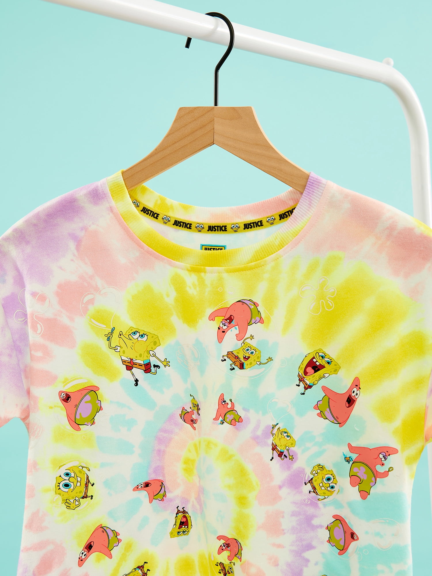 SpongeBob X Justice Girls Oversized Tee, Sizes XS - XLP