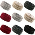 thumbnail image 4 of CANKER Winter Fleece Lined Headwrap Wide Knit Headband Outdoor Ski Hairband Ear Warmer, 4 of 19