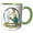 Green/White, variant on 3drose, Funny Worlds Greatest Midnight Snacker Cartoon, 11oz Two-tone Red Mug