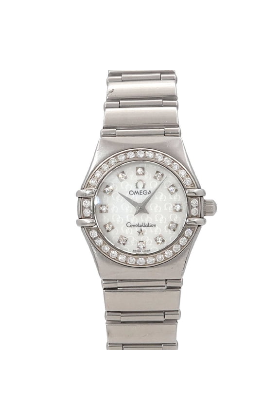 Pre-Owned OMEGA Constellation Mini 1460 75 50th Anniversary Model Diamond Bezel Women's Watch...