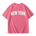 thumbnail image 5 of WhouRiu Big Girls T Shirts Letter Prints Raglan Sleeve Oversized Shirts Kids Comfy Basic Tee Tops Pink,Sizes 11-12, 5 of 5