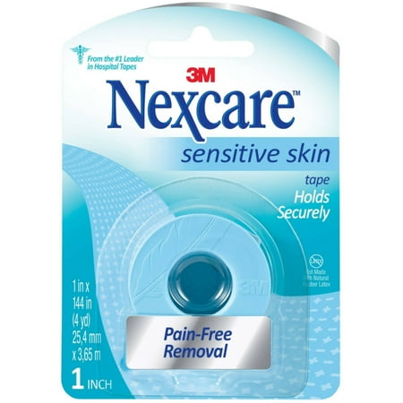 Nexcare Sensitive Skin Tape Holds Securely, 1 in x 144 in 1