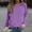 Purple, variant on CLOISE Women Sweatshirt Striped Color Block Oversized Sweatshirts Crewneck Long Sleeve Hoodies Shirts Blue Basic Blouses Fall Tunic Y2k Outfits XL