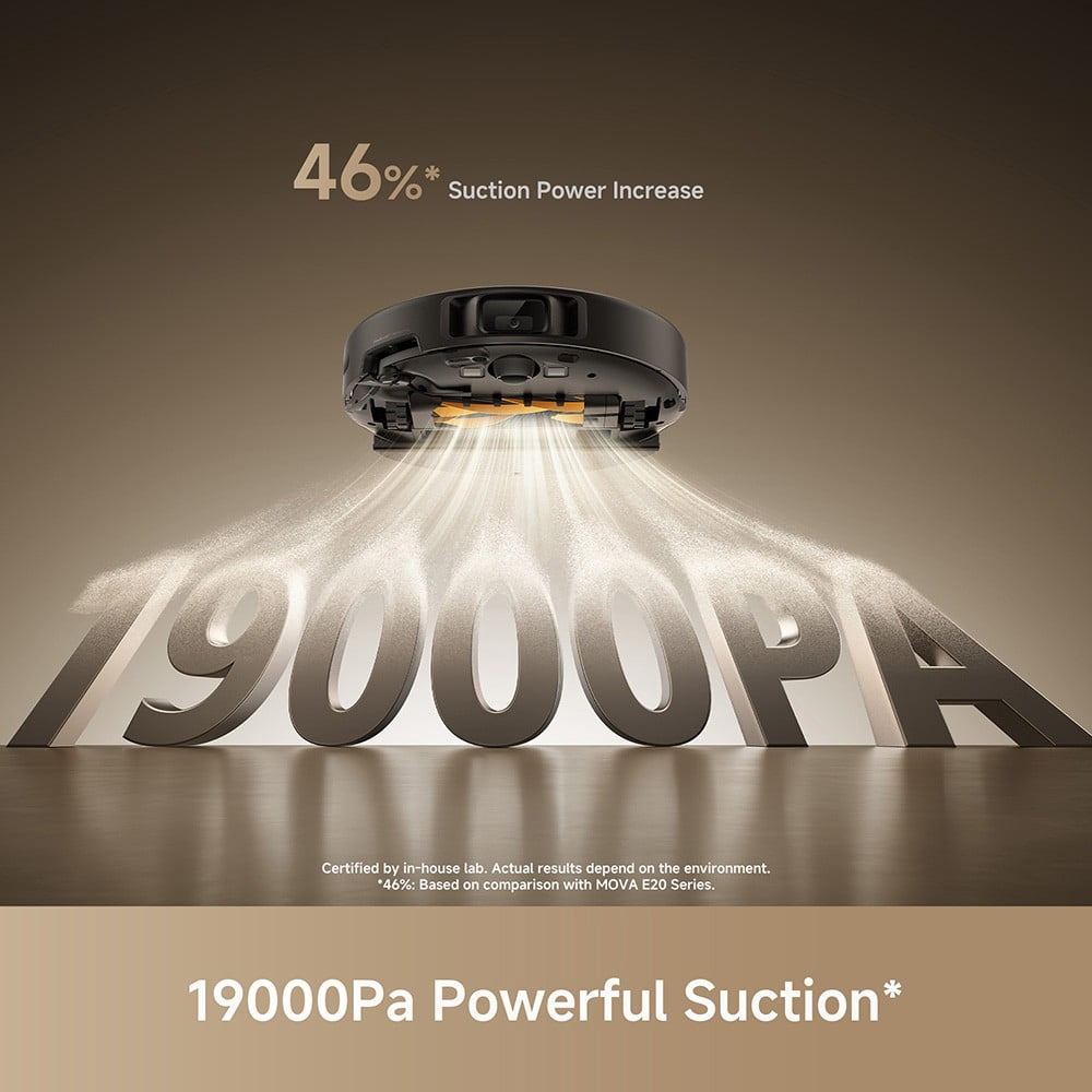 MOVA E30 Pro Robot Vacuum and Mop with 19,000 Pa Suction
