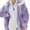 Purple, variant on Ynynloco Womens Plus Size Winter Casual Fuzzy Fleece Jacket Hooded Purple Long SLeeve Cardigan Coats Outerwear with Pockets