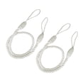 thumbnail image 2 of 2 PCS Curtain Tiebacks Hand Weaving Curtain Clips Rope Holdbacks Pearls Curtain White 2, 2 of 7