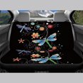 thumbnail image 4 of Renewold Dragonfly Flower Colorful Car Seat Covers Full Set, Front and Rear Bench Protector Set, Universal Fit for Auto Truck Van SUV, Easy to Install, 4 of 7