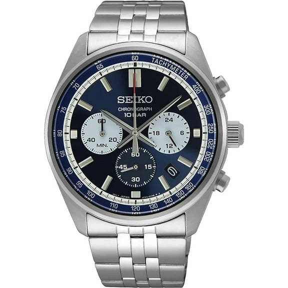 Seiko SSB427P1 Men's Blue Dial Steel Bracelet Chronograph Watch
