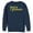Navy Blue, variant on Men's Justice League Martain Manhunter Sweatshirt Athletic Heather Small