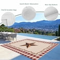 thumbnail image 3 of Western Texas Star Retro Outdoor Rug for Patio/Deck/Porch, Non-Slip Large Area Rug 6 x 9 Ft, Rustic Vintage Farm Red Beige Plaid Indoor Outdoor Rugs Washable Area Rugs, Camping Rug Carpet Runner, 3 of 8