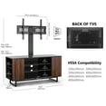 thumbnail image 5 of Swivel Floor TV Stand/Base Height Adjustable 3-in-1 with Tempered Glass & Cable Management Base Entertainment Stand for 32 to 70 inch Plasma LCD LED Flat TVs Vesa 600 x 400 mm, 5 of 6