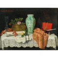 thumbnail image 2 of Camilla Friedländer 24x19 Black Ornate Framed Double Matted Museum Art Print Titled: A Still Life with Music Sheets, a Jewellery Box and an Asian Vase, 2 of 5