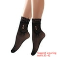 thumbnail image 3 of Stylish Sheer Mesh Patterned Short Socks for Women Lace Trim Ankle Socks for Party Outfit and Casual Gatherings, 3 of 9