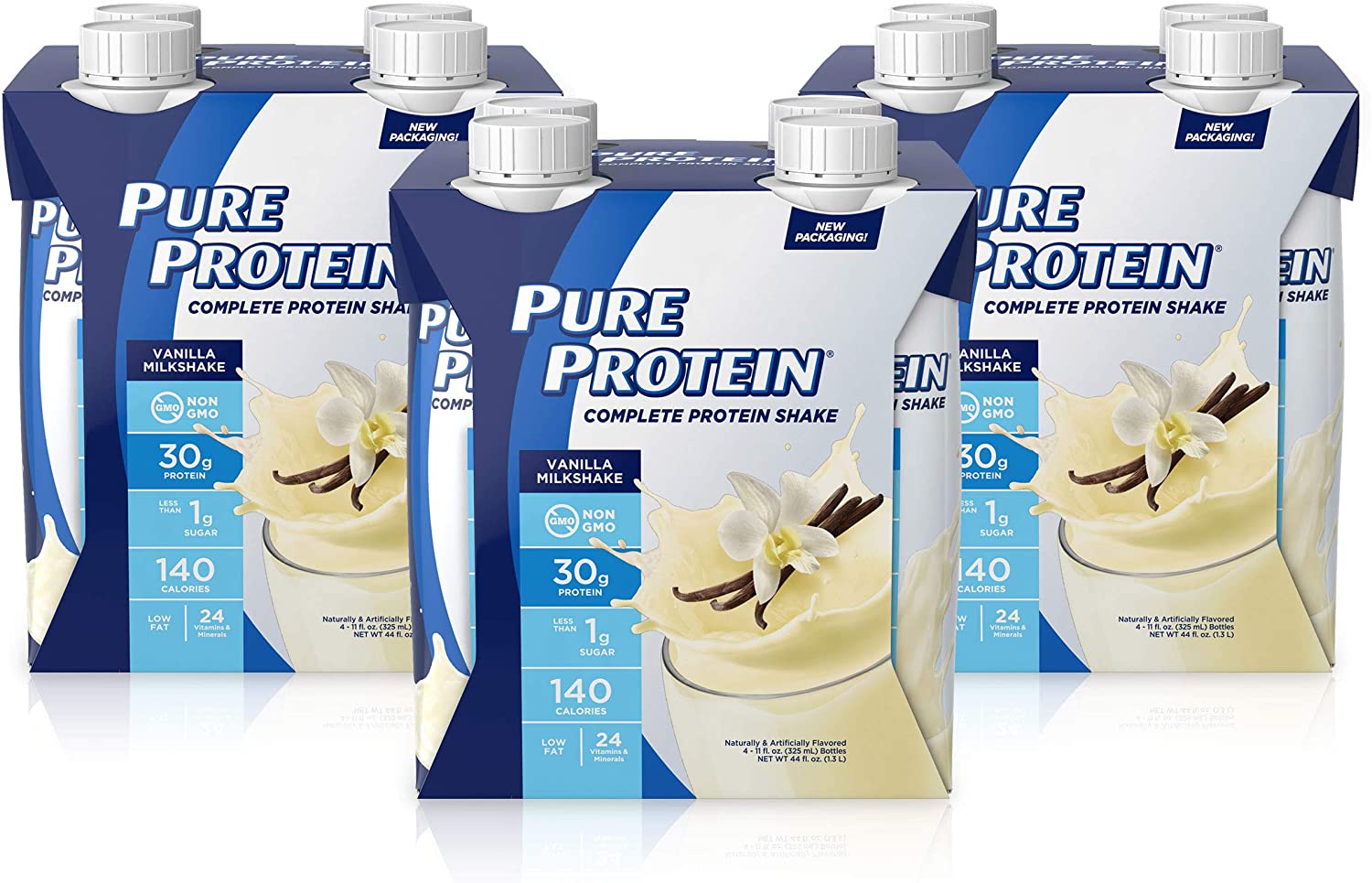 Pure Protein Shake, Vanilla Milkshake, 30g Protein, 11 fl. oz, 12 Ct