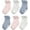 Mixed 6 Pack, variant on Baby-Girls Non Slip Ruffle Frilly Ankle Socks Pointelle (Pack of 3/6)