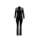 thumbnail image 4 of SAYOO Office Lady Traje de 2 piezas Slim Fit Color sólido Mujeres Blazer y conjunto de pantalones de trabajo para ropa casual Fiesta de negocios SAYOO  Moda, 4 of 7