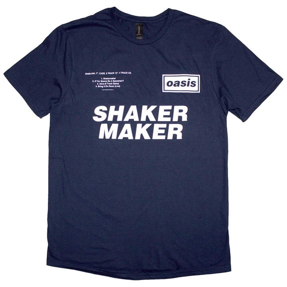 Oasis Unisex T-Shirt: Shakermaker Tracklisting (Small)