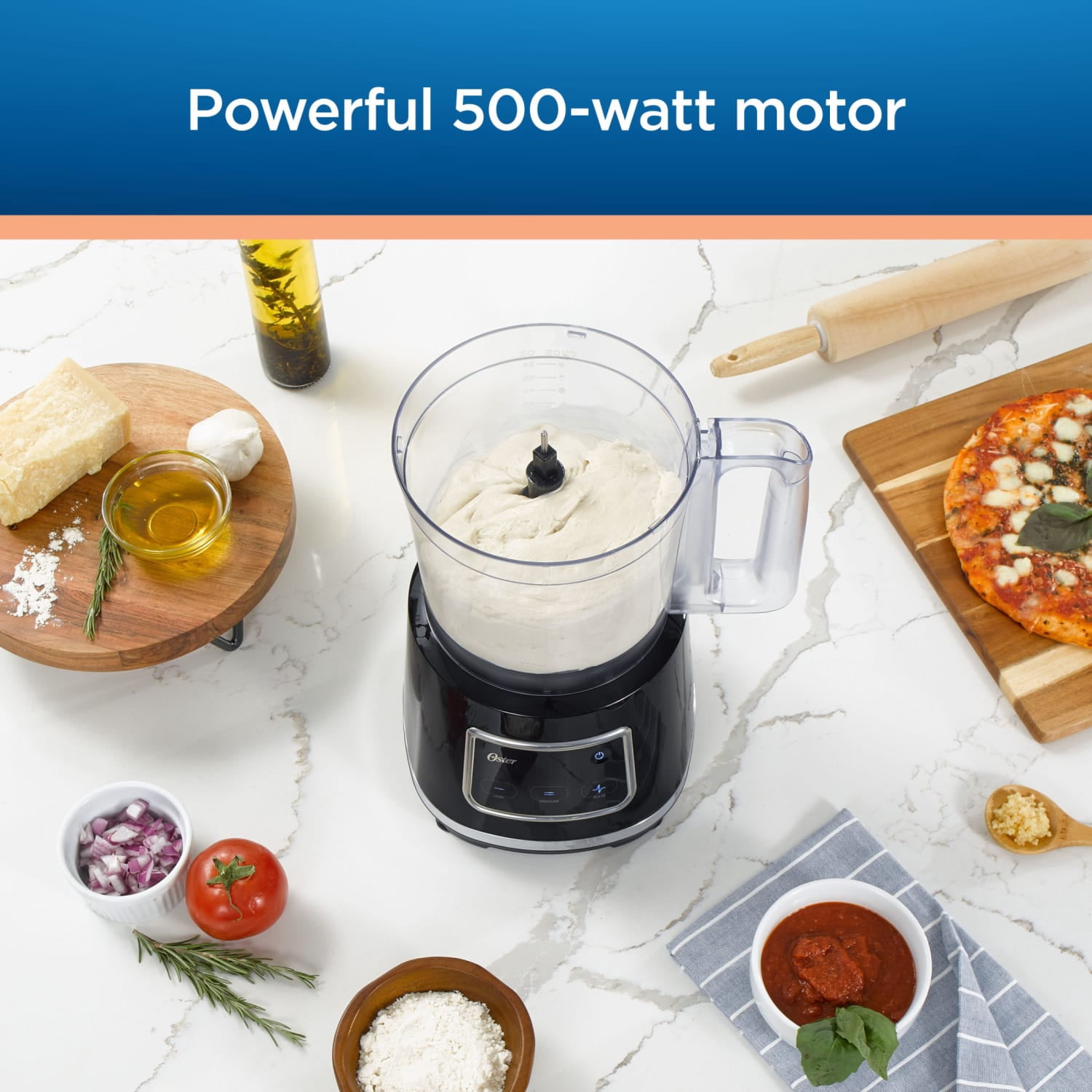 Oster 10-Cup Food Processor with Easy-Touch Technology