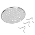 thumbnail image 3 of Plateau à vapeur en acier inoxydable, cuiseur de cuite à la vapeur, étagère de support pour chauffage uniforme et rapide, support en V détachable, surface lisse, trous, 3 of 7