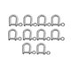 thumbnail image 4 of 10 Uds hebillas de tornillo Pin llaveros tornillo en grillete anillos de Metal D Clips de pulsera para mochilas DIY reemplazo artesanal , plata, 4 of 8