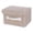 Khaki, variant on Cozival Cotton Linen Drawer Storage Box with Lid - Foldable Fabric Organizer for Clothes, Socks, Scarves, Ties - Stackable Wardrobe Solution - Breathable & Sturdy, Foldable Wardrobe Organizer, Beige