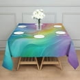 thumbnail image 3 of Rainbow Tie Dye Swirl Pattern Square Tablecloth,Waterproof Square Table Cover,Wipeable Spillproof Washable Table Cover for Home Kitchen Party Decor 42"X42"(107x107cm), 3 of 6