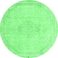 thumbnail image 1 of Ahgly Company Indoor Round Abstract Emerald Green Modern Area Rugs, 6' Round, 1 of 4