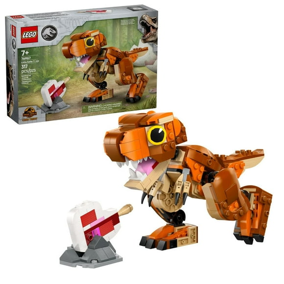 LEGO Jurassic World Little Eatie T Rex Toy - Dinosaur Building Toy for Kids, Boys and Girls, Ages 7+ - Gift Idea for Birthdays and Fans - with Movable Jaw, Head and Tail - 76967