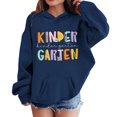 thumbnail image 4 of Ruyang Kids Girls Preppy Pullover Hoodie with Pockets Cute Letter Graphic Oversized Hooded Sweatshirts Long Sleeve Fall Tops, 4 of 7