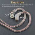 thumbnail image 5 of VONKY Copper Core Earphone Cable Universal Portable Fast Transmission Colorful Headset Upgrade Replacing Wire Cellphone Tablets Cord Black B Without Mic, 5 of 5