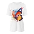 thumbnail image 4 of Blouses pour Femmes, Blouse à Manches Courtes Imprimée Mode Féminine Col Rond T-Shirt Décontracté, 4 of 4