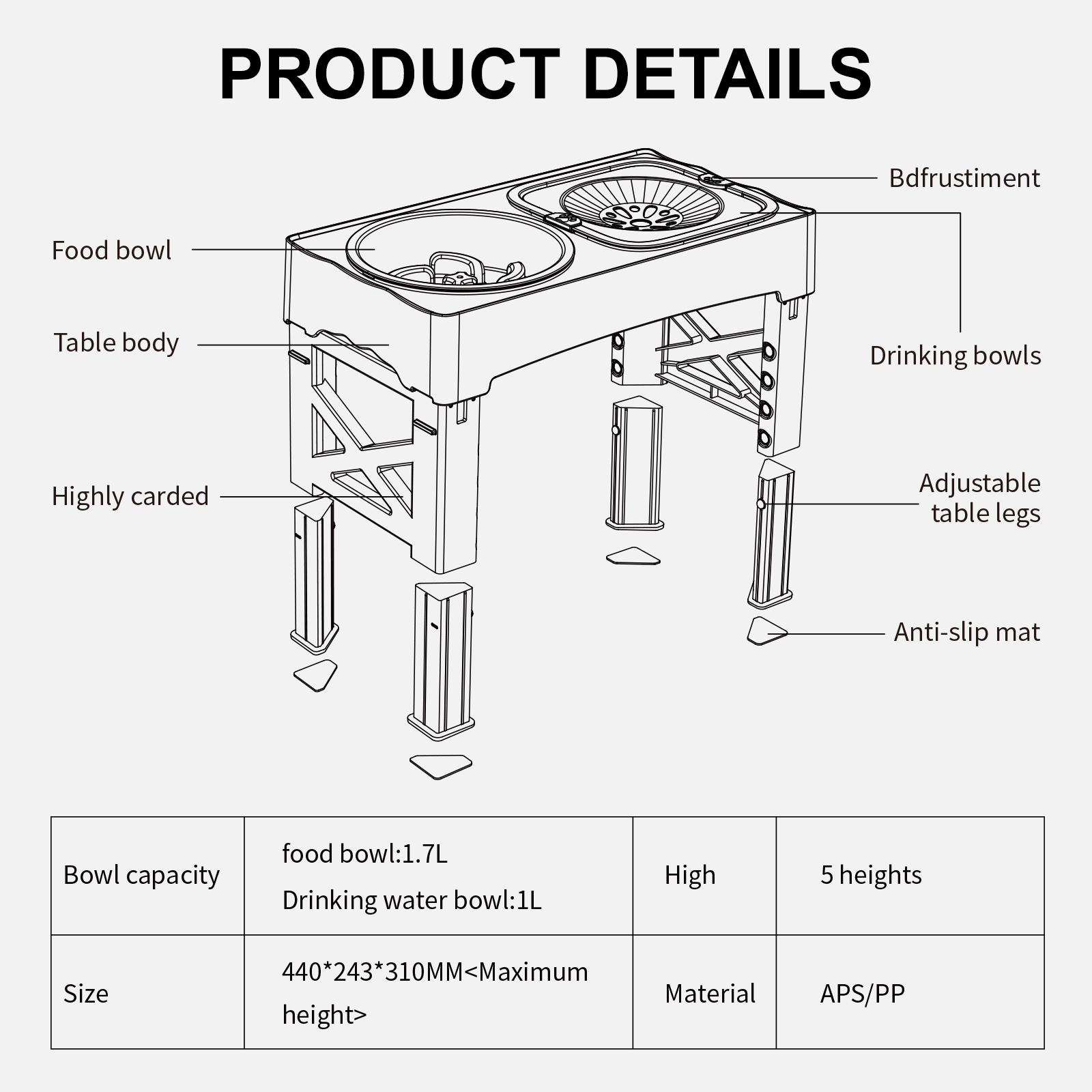 Cornmi Adjustable Height Slow Feeding Bowl photo 7