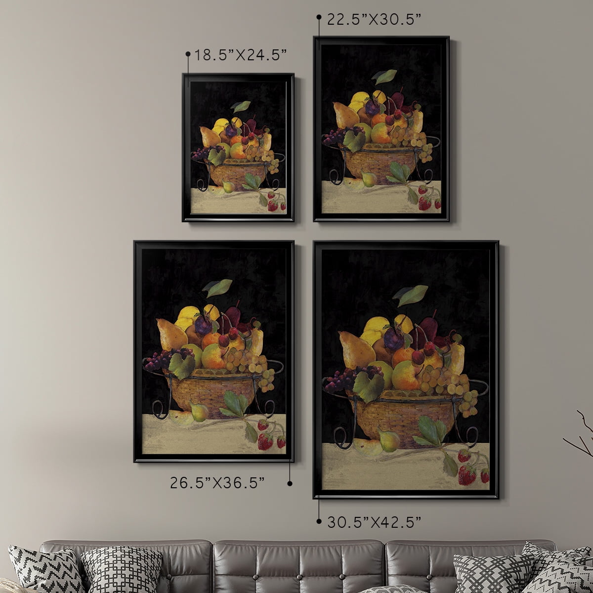 Fruit Basket II Revisit Premium Framed Print - Ready to Hang