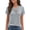 Light blue, variant on MOYIKO Blouses for Women Summer Short Sleeve Tunic Top V Neck Button Dressy Casual Business Shirts