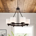 thumbnail image 4 of CHLOE Solbi 6 Light Chrome Large Chandelier Ceiling Fixture 24" Wide, 4 of 11