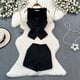 thumbnail image 2 of Conjunto de dos piezas de pantalones cortos para mujer, chaleco sin mangas, Blazer fresco, pantalones cortos de pierna ancha, cintura alta, informal, negro, Verano, 2 of 5