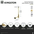 thumbnail image 4 of Kingston Brass PDTT2201 25-Inch Brass Toe Touch Tub Waste and Overflow in Polished Chrome, 4 of 4