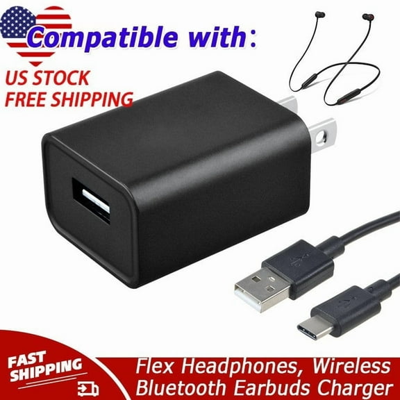 5V 2A Type C Charger Compatible with Flex Headphones, Wireless Bluetooth Earbuds